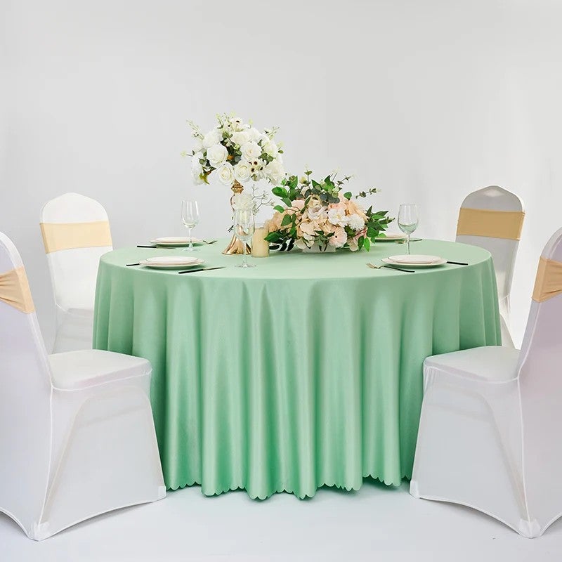 Bluejw Hotel and Restaurant Modern Single-Sided Satin Tablecloth Woven Table Runner and Table Skirt - Image 1